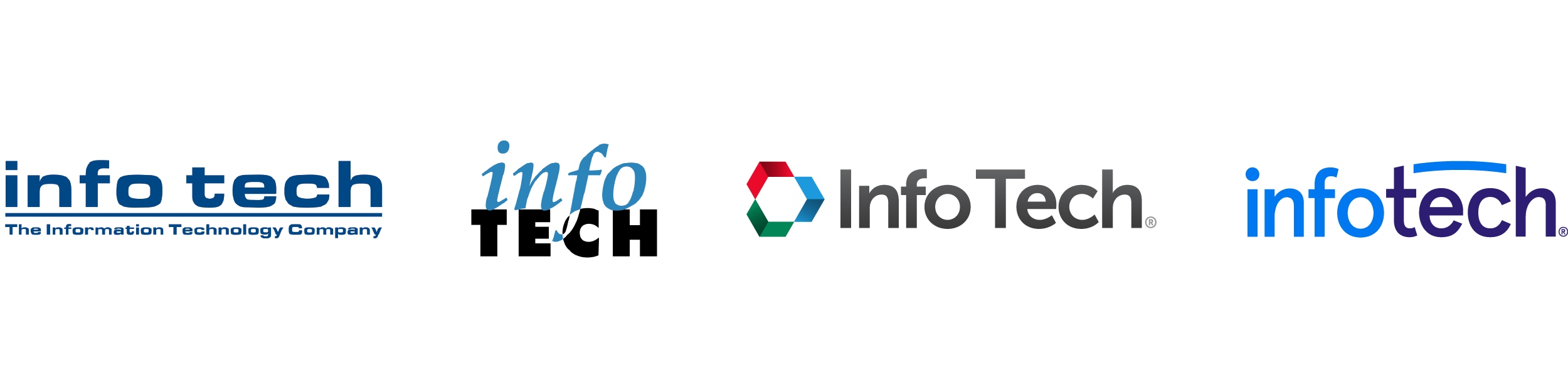 evolution of infotech logos graphic