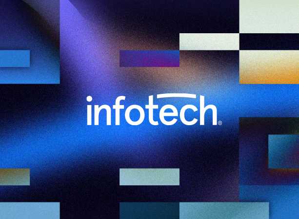 brand refresh graphic with infotech logo